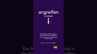 angreifen  Verben mit Beispielen dldh [upl. by Hirz]