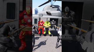 GTA V SPIDERMAN SAVE HULK AND IRONMAN FROM VENOM 🤯 shorts gta5 [upl. by Czarra]