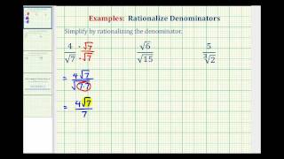 Ex 1 Rationalize the Denominator of a Radical Expression [upl. by Dranyer583]