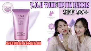 REVIEW YOU TONE UP UV ELIXIR SPF 50  SUNSCREEN YOU [upl. by Burd]