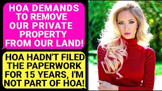 HOA President Demands to REMOVE our Private Property From Our Land Im Not Part of an HOA For Years [upl. by Quinn]