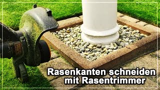 Rasenkanten mit Rasentrimmer schneiden amp pflegen  einfach amp schnell [upl. by Bard]