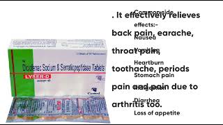 Lyser D tablet  Diclofenac amp Serratiopeptidase  uses and mechanism [upl. by Arem]