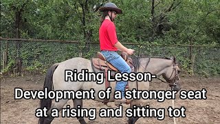 Riding Lesson  Development of a stronger seat at a rising and sitting trot [upl. by Vasilis]