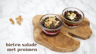 HOE MAAK JE BIETEN SALADE GEZONDE SALADE  LUNCH RECEPT [upl. by Holloway346]