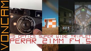 Pancake 21mm f45 Review of the subcompact MSOptics Perar Mmount Lens for Film amp Digital Cameras [upl. by Baudin]