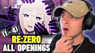 First Time REACTING to quotReZERO Openings 14quot  New Anime Fan [upl. by Bartosch]