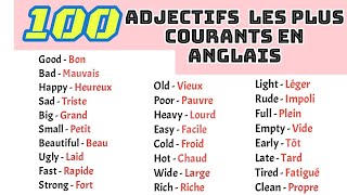 100 adjectifs les plus courantes en anglais 100 most common adjectives in English [upl. by Yelsha]