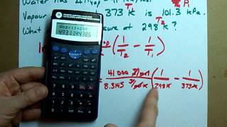 Find the Vapour Pressure ClausiusClapeyron Equation [upl. by Maurise]