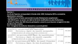 Provisions Pour Dépréciation des Immobilisations [upl. by Brandenburg]