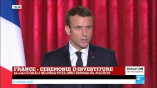 REPLAY  1er discours dEmmanuel Macron président de la République française [upl. by Auoh468]