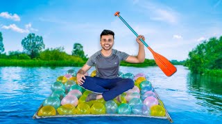 🎈Balloonഉപയോഗിച്ചൊരു boat ഉണ്ടാക്കിയപ്പോൾ🚣🏻I made a boat using balloonsGone wrong😂 [upl. by Marilin]