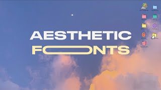 aesthetic fonts for editing 2022 🌙 [upl. by Atteuqahs]