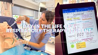 DAY IN THE LIFE OF A RESPIRATORY THERAPY STUDENT  exam week  Clinicals [upl. by Ttej77]