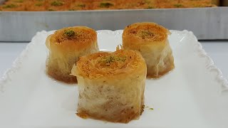 Baklava Yufkasından Kadayıf Sarma TarifiKolay Baklava TarifleriGurbetinmutfagi [upl. by Onitnatsnoc537]