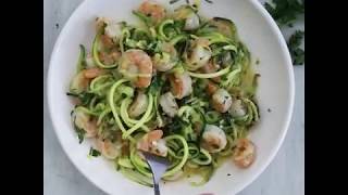 Shrimp Scampi Zoodles [upl. by Rafaelle]