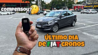 ÚLTIMO DIA na UBER de FIAT CRONOS ALUGADO✅ veja como foi [upl. by Shaylynn]