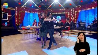 Pelin Batudan canlı yayında tango dersi [upl. by Ahsenyl]