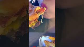 Shroom Burger From Shake Shack asmr food [upl. by Eedak]