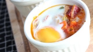 SAUSAGE RAMEKINS WITH VEGETABLES AND EGG  RECIPE [upl. by Louanne]