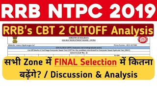 RRBs NTPC CBT 2 CUTOFF Analysis amp Final Selection CUTOFF Kitna badhege  RRB Station Master CUTOFF [upl. by Ilrahc]