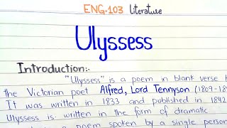 Ulysses  Summary  Themes  Tone ENG103 2ndsemester PU [upl. by Adnocahs]