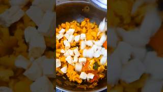 Spicy Cauliflower Paneer Fry 🤩🔥💥 shorts trending cooking paneer vegan [upl. by Aerdnahs630]