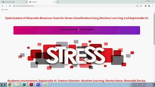 Optimization of Wearable Biosensor Data for Stress Classification Using Machine Learning and Explain [upl. by Peisch566]