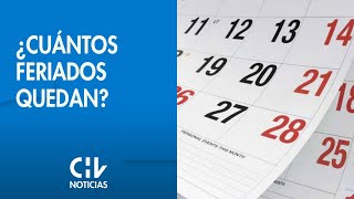 ¿Cuántos feriados quedan Junio podría tener dos fines de semana largos [upl. by Mathews]