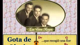 Los Tres Reyes Gota de Lluvia  letra y acordes [upl. by Gabrila]