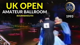 1993 UK Open Dance Championships  Amateur Ballroom [upl. by Allemahs]