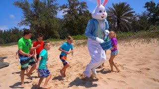 Easter Bunny found on Mystery Island With Ninja Kidz Tv and Kids Fun [upl. by Erodroeht]