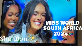 Miss World South Africa 2024🇿🇦  Crowning moment  Live Reaction [upl. by Luoar687]