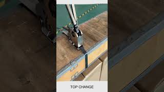 Manual wood box strapping process goodtools smartwork [upl. by Anrapa851]