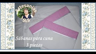 Sabana para cuna de bebe paso a paso ♥ 3 piezas ♥ [upl. by Treve]