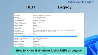 Determining Your BIOS Mode in Windows UEFI or Legacy [upl. by Hanover]