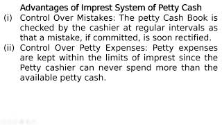 Advantages of Imprest System of Petty Cash [upl. by Carroll]