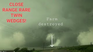 Pilger  Wisner Nebraska RARE twin EF4 Tornadoes from close range [upl. by Zsazsa]