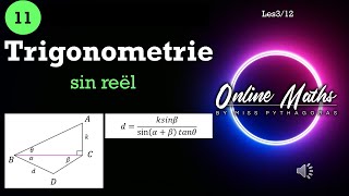 Graad 11 Trigonometrie 2D Sin of sinus Reël in Wiskunde  inleiding  L3 [upl. by Anthiathia]