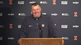 Michigan State postgame Illini coach Bret Bielema [upl. by Aig]