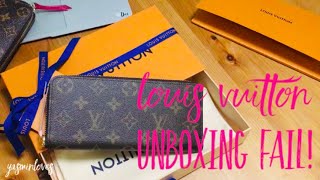 Louis Vuitton Clemence Wallet  Unboxing FAIL [upl. by Aihsit]