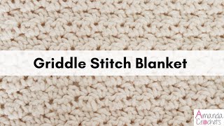 Griddle Stitch Blanket  Easy Crochet Blanket  Fall Blanket  lionbrand [upl. by Saretta]