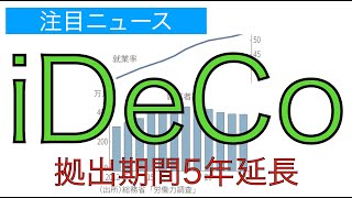 【iDeCo】拠出期間が5年延長、掛金上限の引き上げや受取開始の変更などは未定 [upl. by Anyaled738]