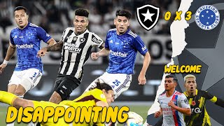 Botafogo loses to Cruzeiro at home Matheus Martins amp El Arouch SIGNED [upl. by Felizio]