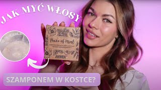 JAK MYĆ WŁOSY SZAMPONEM W KOSTCE  Anwen Peace Of Mint 🌱 [upl. by Margette]