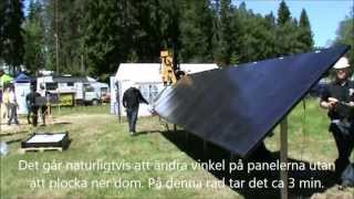 Ground mounting system for solar panels Markmonteringssystem för solpaneler [upl. by Mindy]