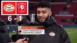 Ismael Saibari Interview Post PSV Eindhoven 6 vs 1 FC Twente 06122024 [upl. by Karli]