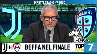 DIRETTA STADIO JUVE CAGLIARI 11 DELUSIONE IN STUDIO PER IL GOL NEL FINALE [upl. by Mroz]