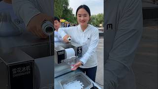 snow maker machine  snowflake ice cream  shaved ice cream  rolling ice cream  cutting ice cream [upl. by Norma]