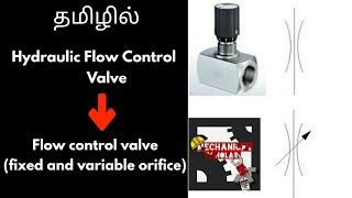 Hydraulic Flow control valveFlow control valve in Tamil [upl. by Akcired]